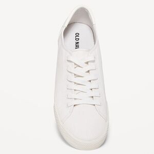 Old Navy White Low-Top Canvas Lace-Up Sneaker